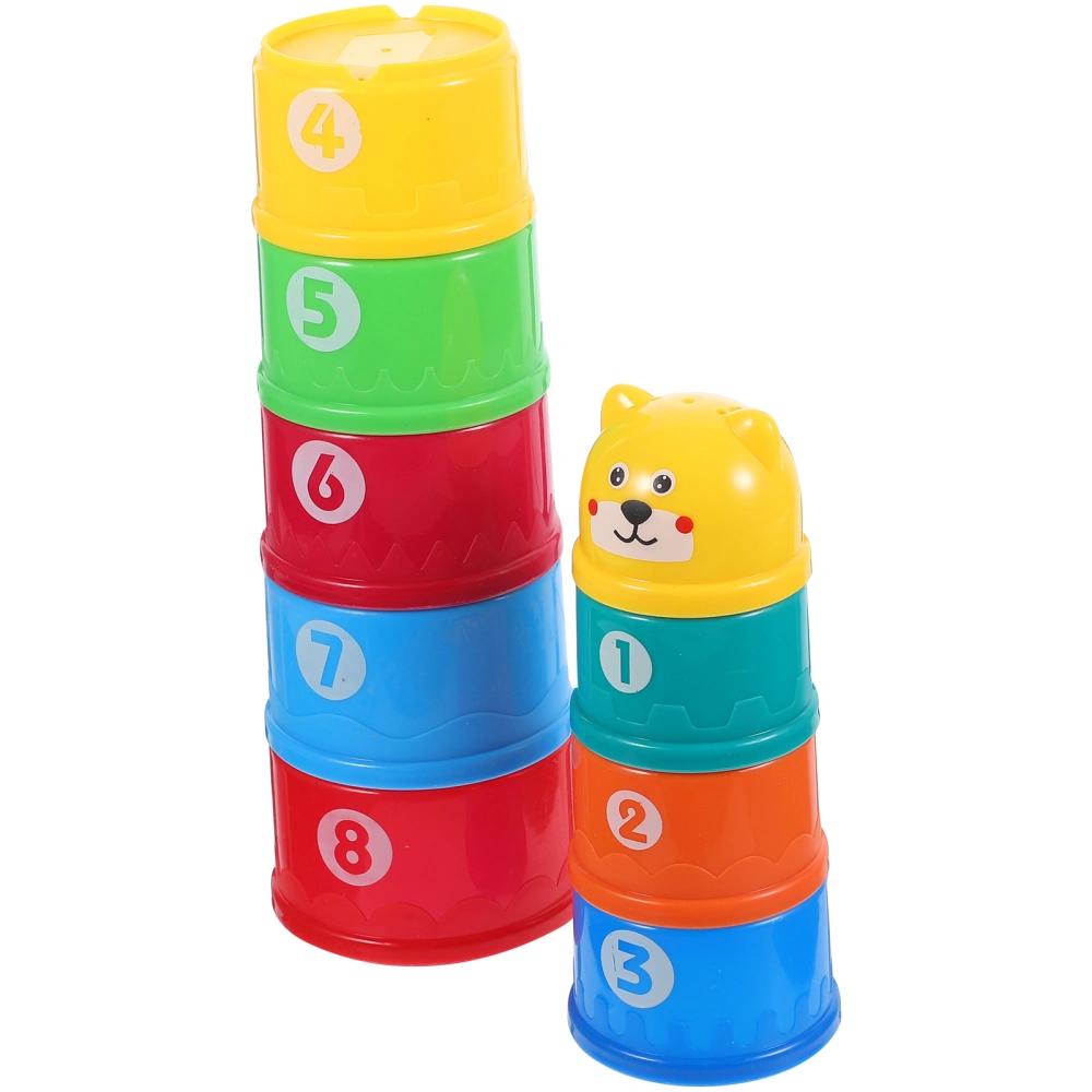 1 Set of Stacking Cups For Rabbits Multi-color Rabbit Food Holder Pet Bunny Stacking Cup Toy for Food Hiding