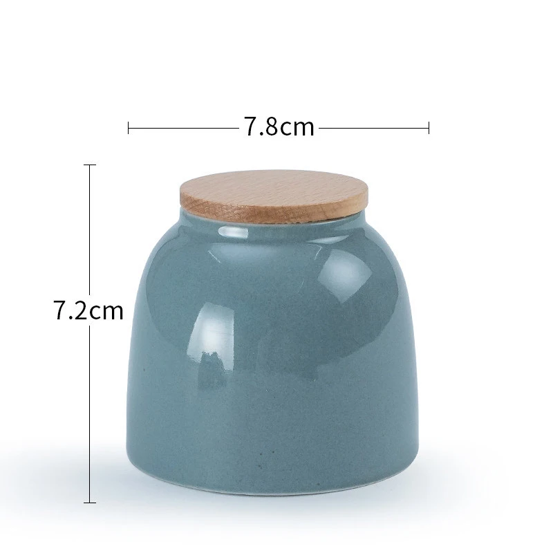 Ceramic Tea Jar Can Jar Loose Tea Canister Multi-function Candy Jar Sealed Tea Jar