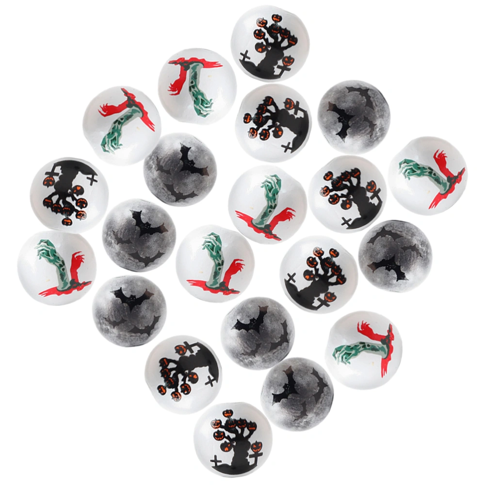 30Pcs Halloween Wooden Beads Spacer Beads Creative Loose Beads Halloween DIY Loose Beads