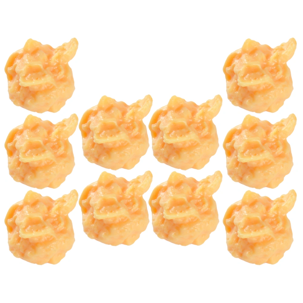 10pcs Popcorn Decorations Miniature Fake Popcorn Artificial Popcorn Props