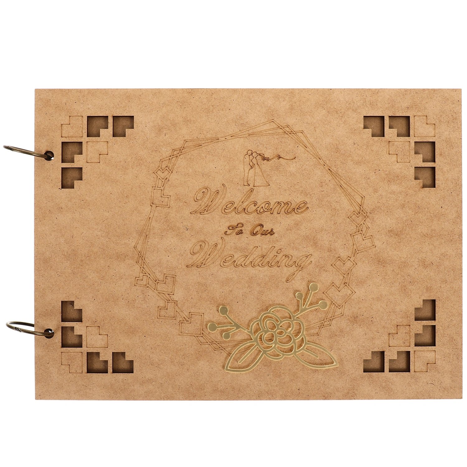 Rustic Wedding Guest Book Attendance Book Party Supply Guest Signature Book (30 Pages)
