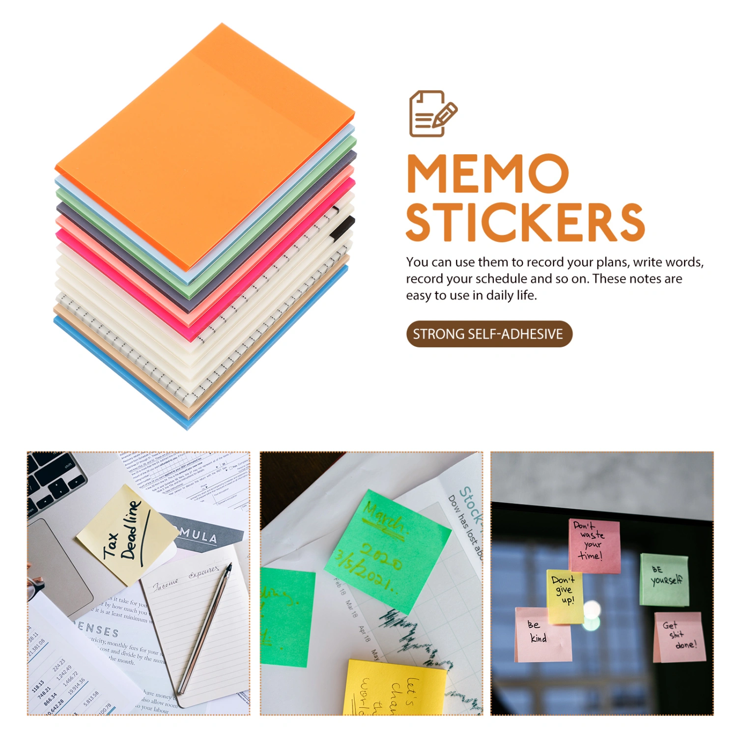 13 Books of Portable Note Pads Multi-function Memo Stickers Book Annotation Stickers