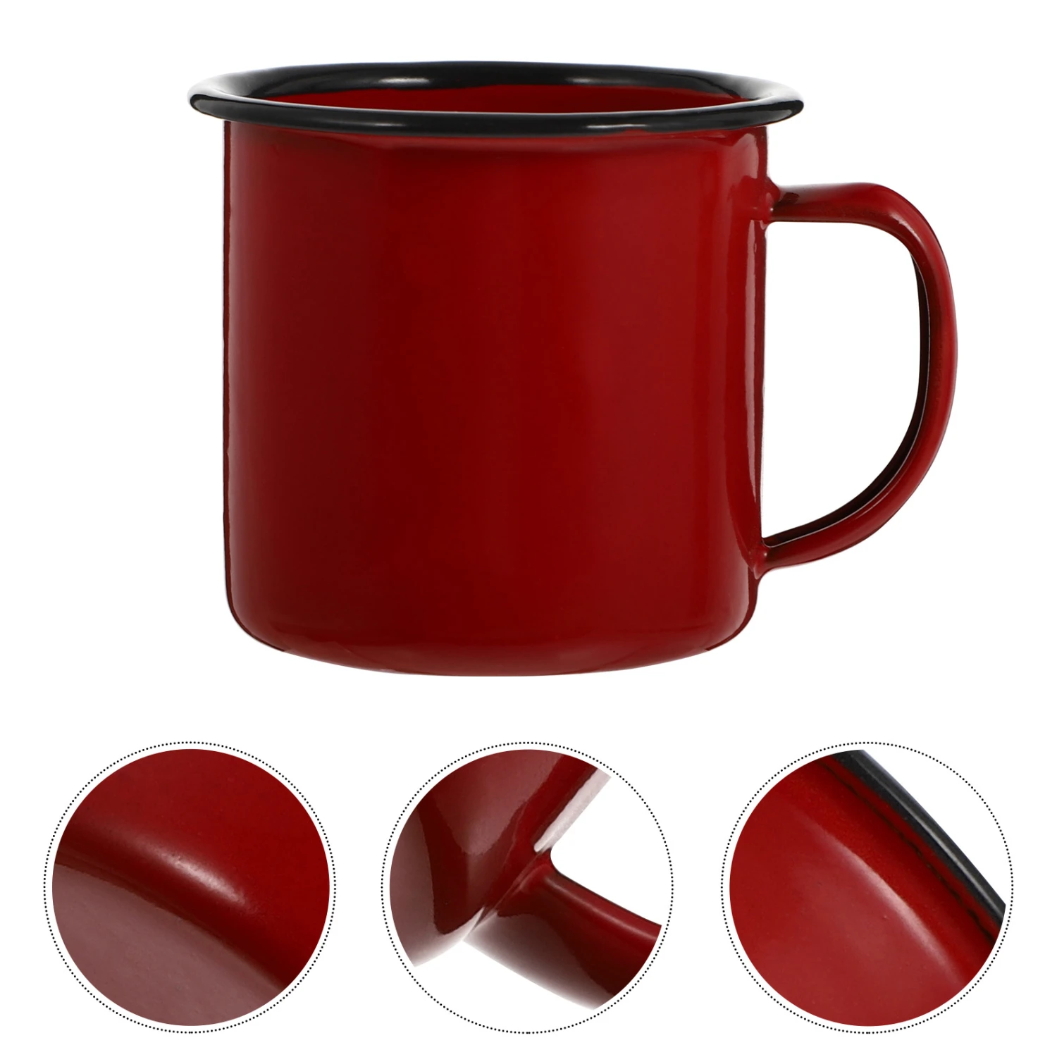 2Pcs Enamel Mugs Camping Mugs Enamel Coffee Tea Mug Drinking Cups for Office Travel