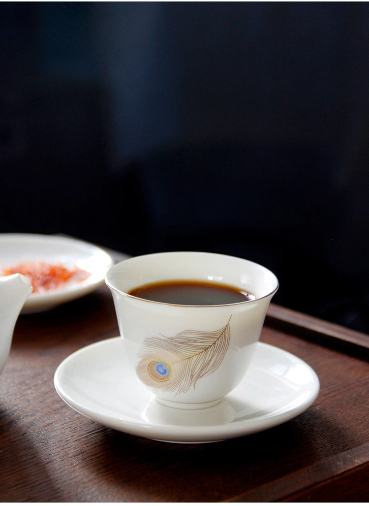 1 set of Ceramic Teacup Tea Cup with Saucer Ceramic Drinking Cup Vintage Cup