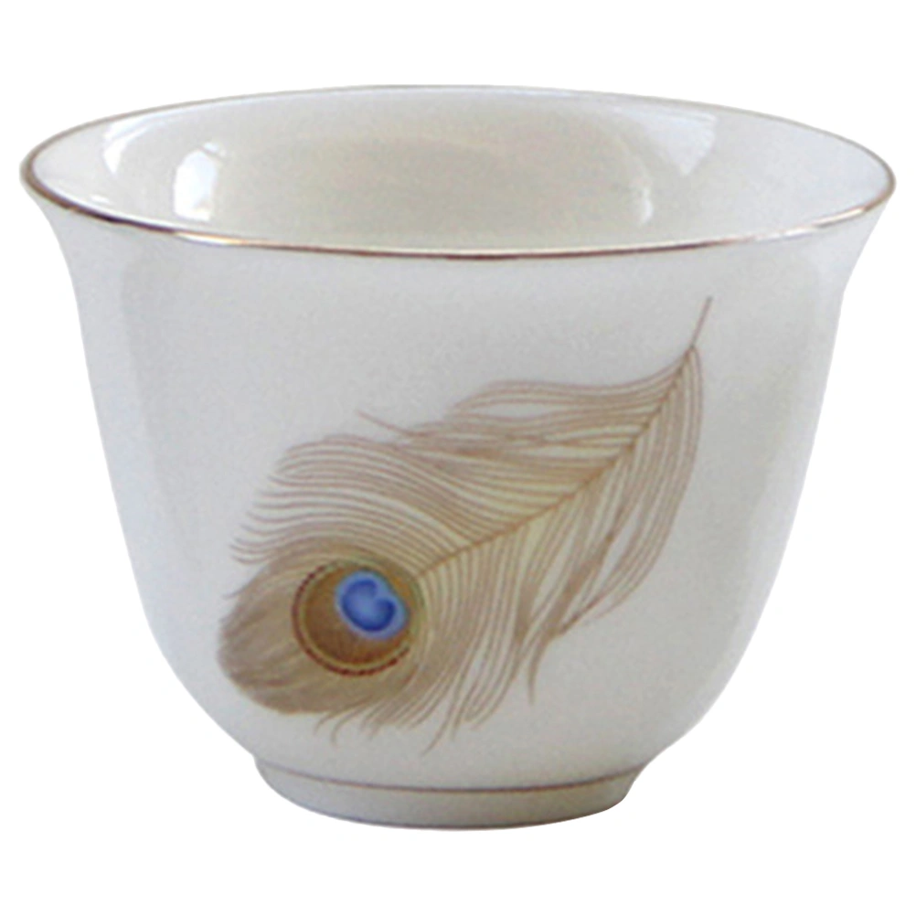 1 set of Ceramic Teacup Tea Cup with Saucer Ceramic Drinking Cup Vintage Cup