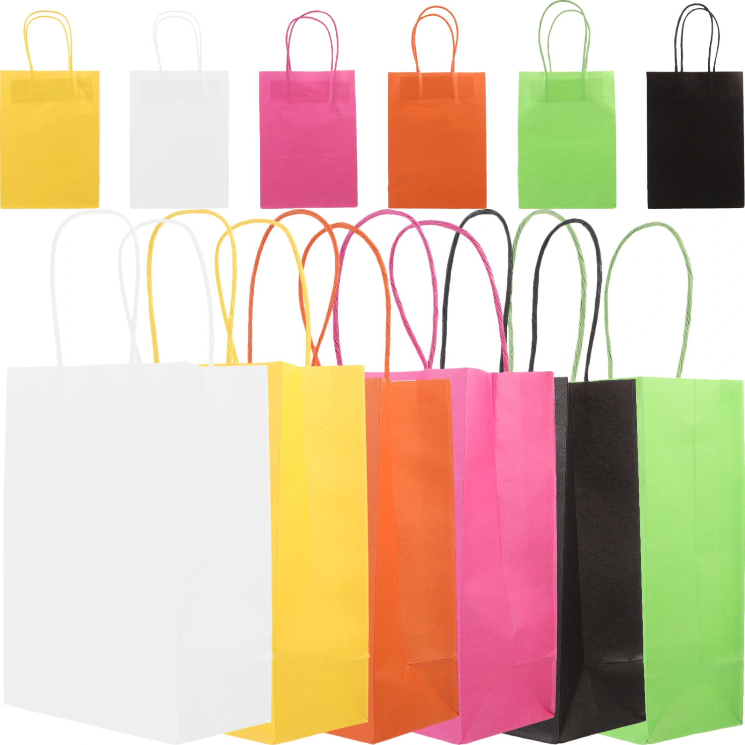 24Pcs Colorful Gift Box Wrapping Bag Kraft Candy Box Storage Bag Handheld Present Pouch
