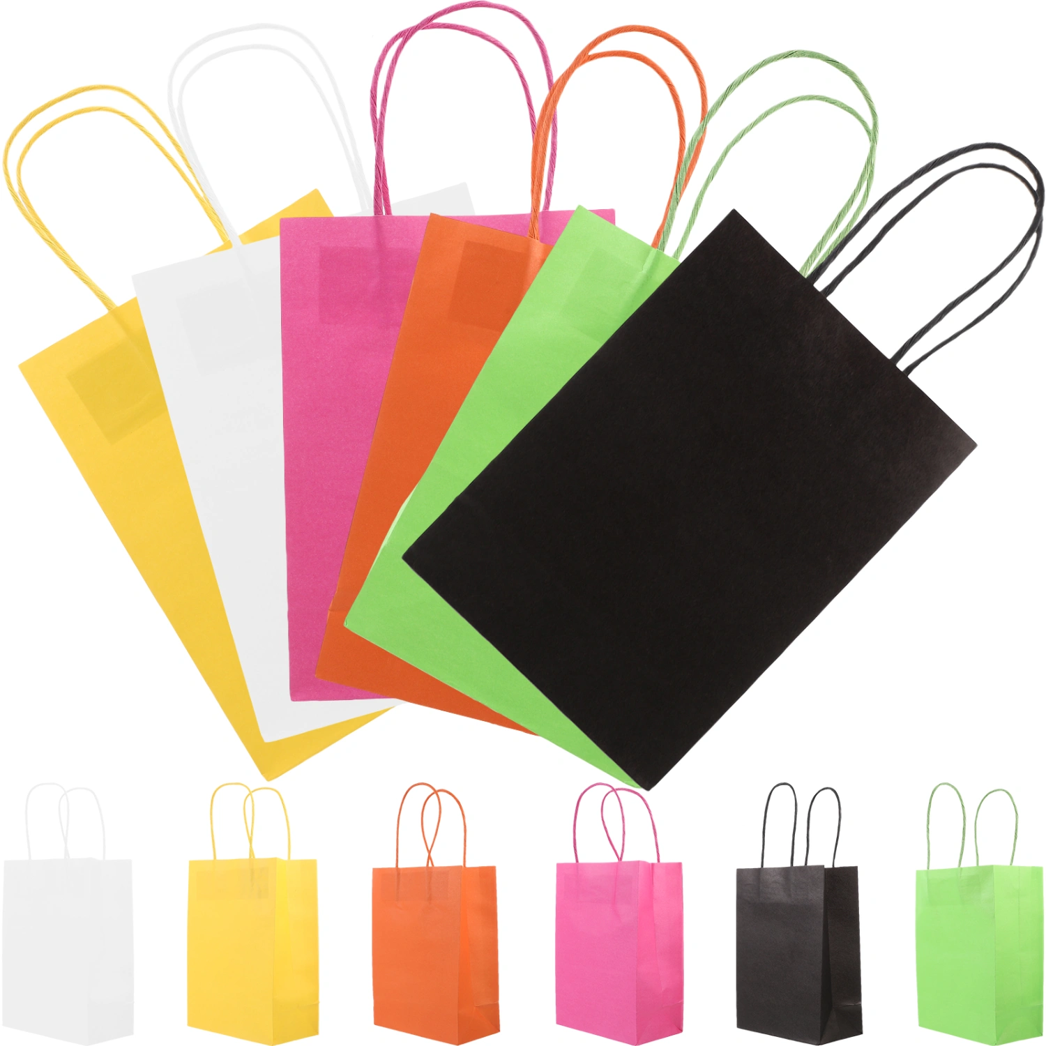 24Pcs Colorful Gift Box Wrapping Bag Kraft Candy Box Storage Bag Handheld Present Pouch