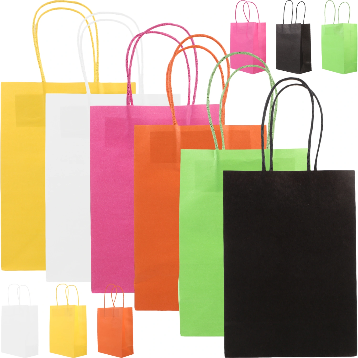 24Pcs Colorful Gift Box Wrapping Bag Kraft Candy Box Storage Bag Handheld Present Pouch