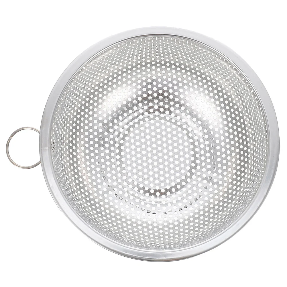 Stainless Steel Colander Rice Strainer Vegetable Drain Basket Rice Washing Basket