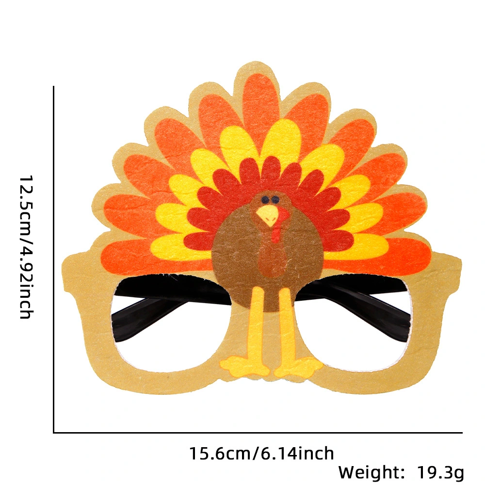 5pcs Thanksgiving Day Eyeglasses Eyeglasses Photo Props Thanksgiving Decoration Eyeglasses