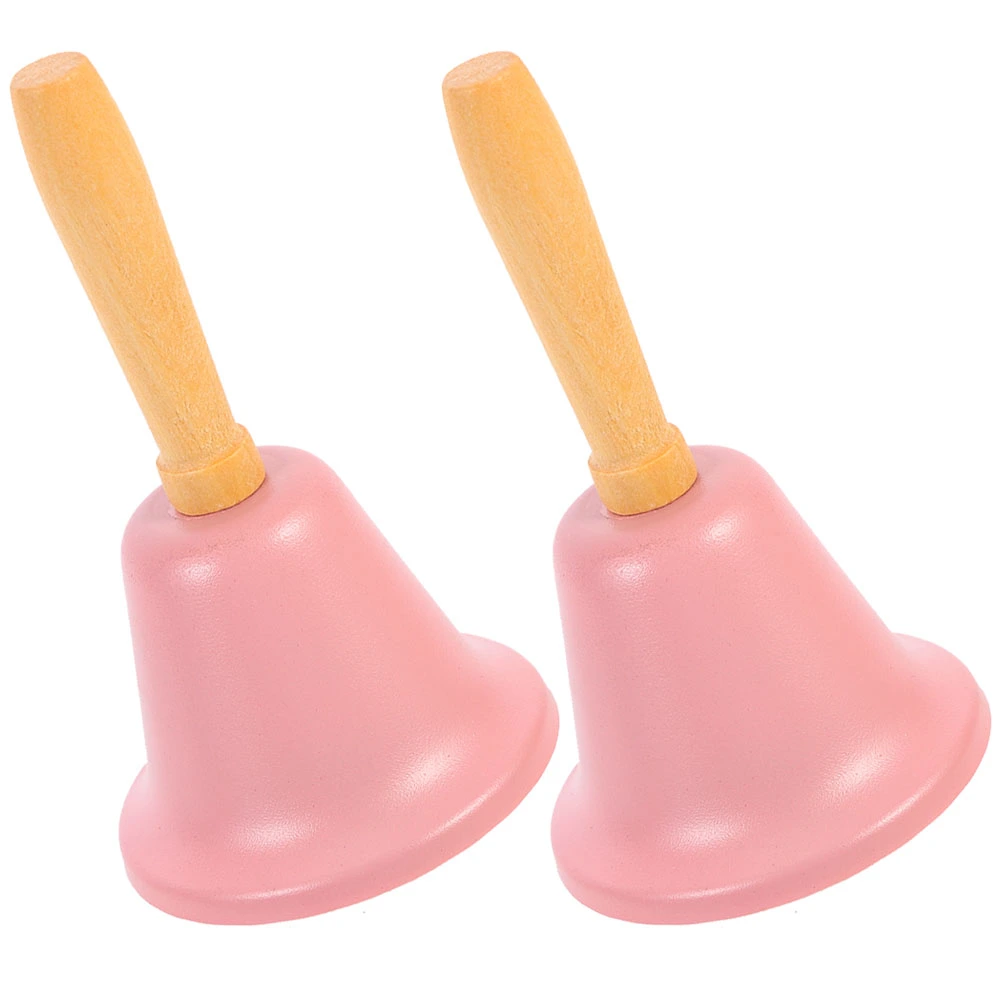 2pcs Christmas Party Handbell Restaurant Service Bell Simple Countertop Dishes Bell Desk Service Tool