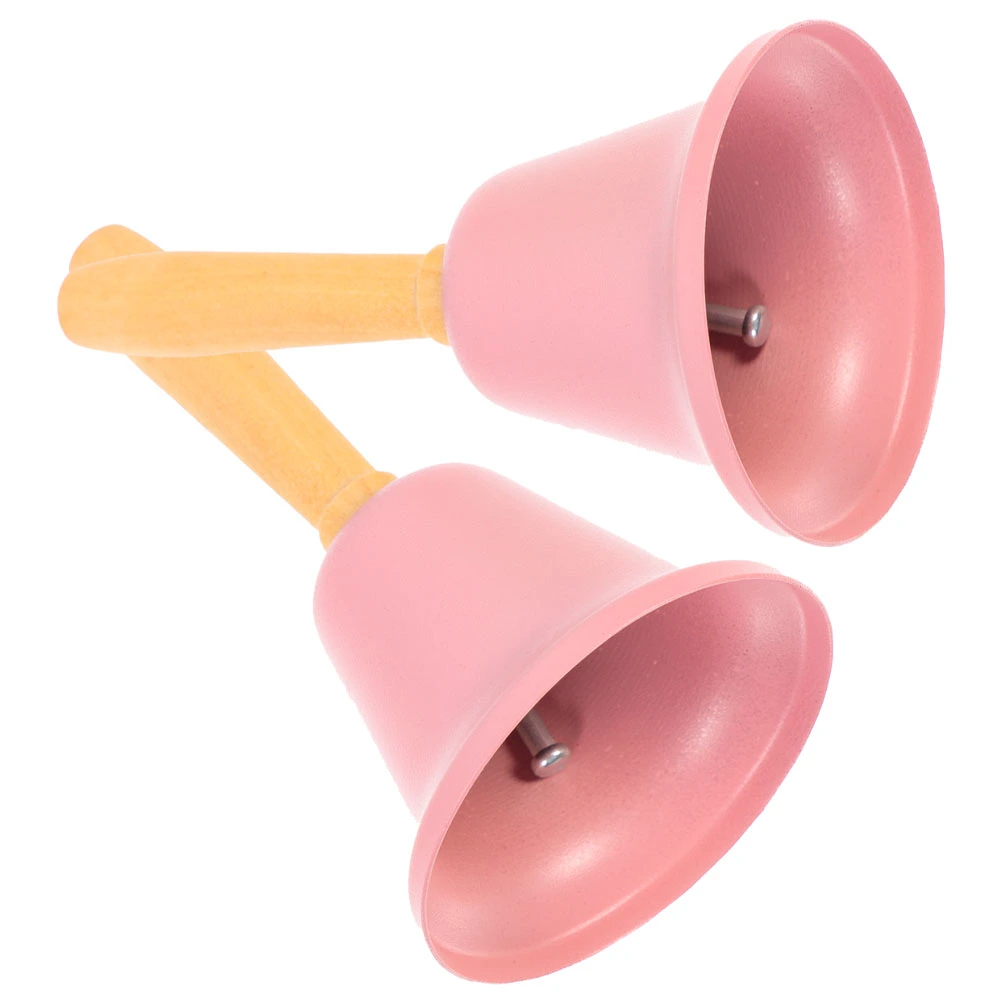 2pcs Christmas Party Handbell Restaurant Service Bell Simple Countertop Dishes Bell Desk Service Tool