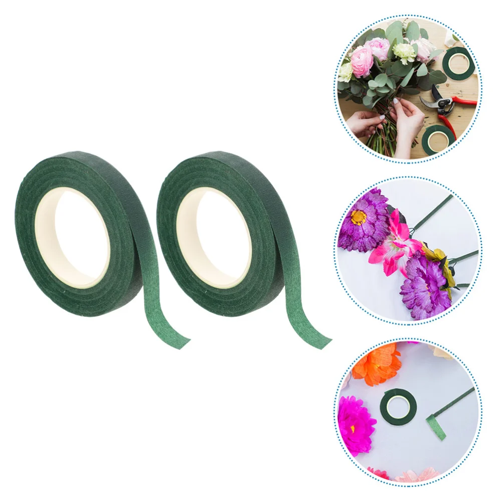 2 Rolls of Flower Arrangement Tape Diy Bouquet Making Tape Floral Wrapping Tape Material