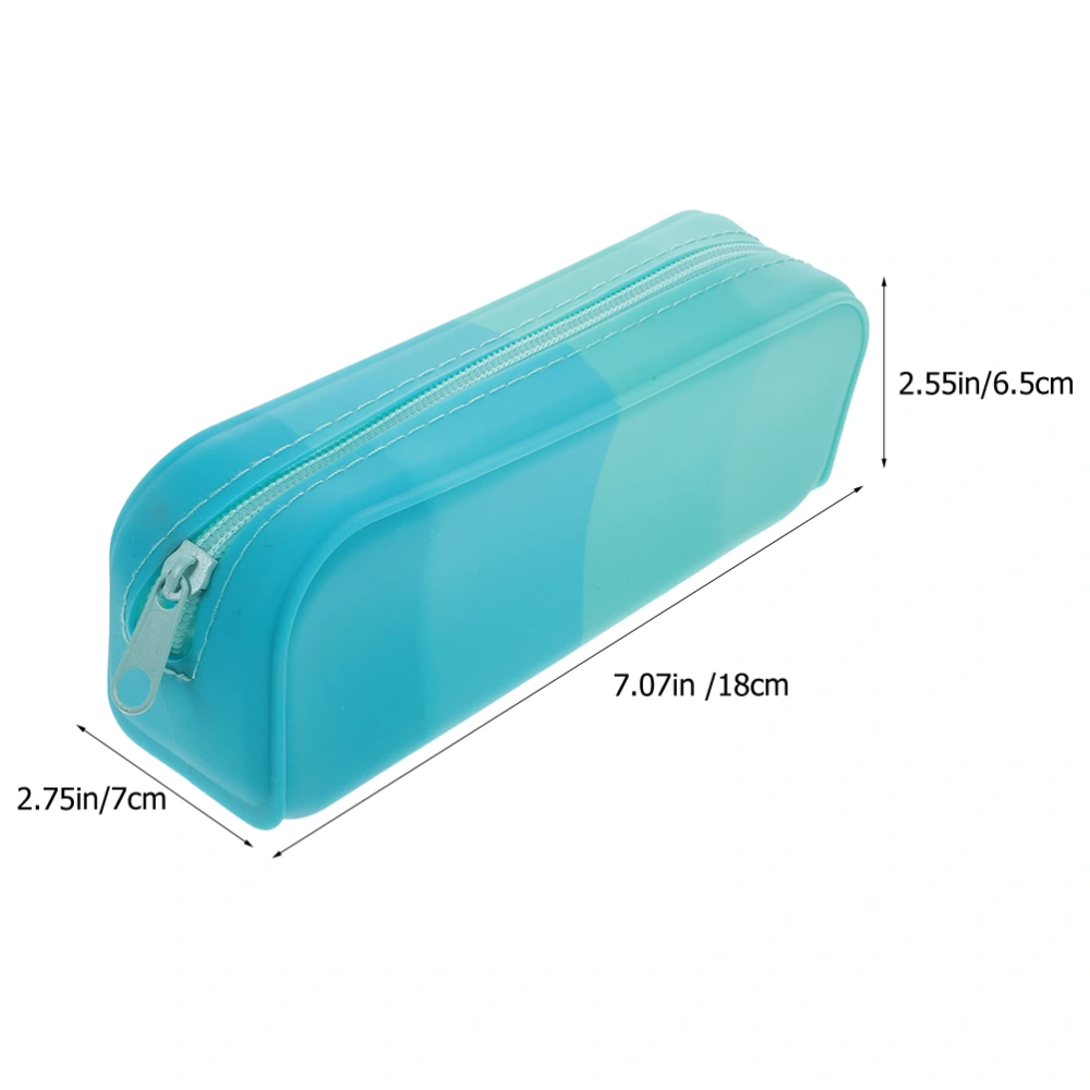 2Pcs Pencil Case Colorful Silicone Pencil Organizer Aesthetic Lightweight  Pen Bag Portable Pen Pouch