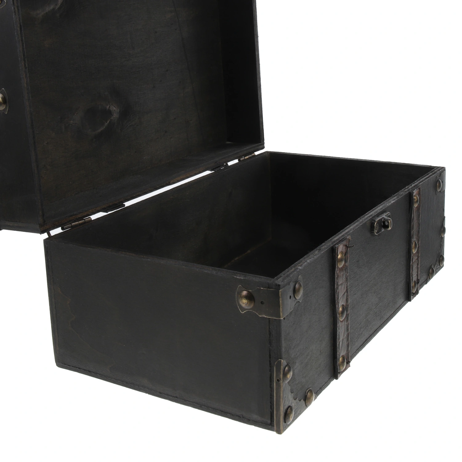 Retro Pirate Treasure Chest Box Vintage Wood Chest Box Antique Design Multi-functional Jewelry Box