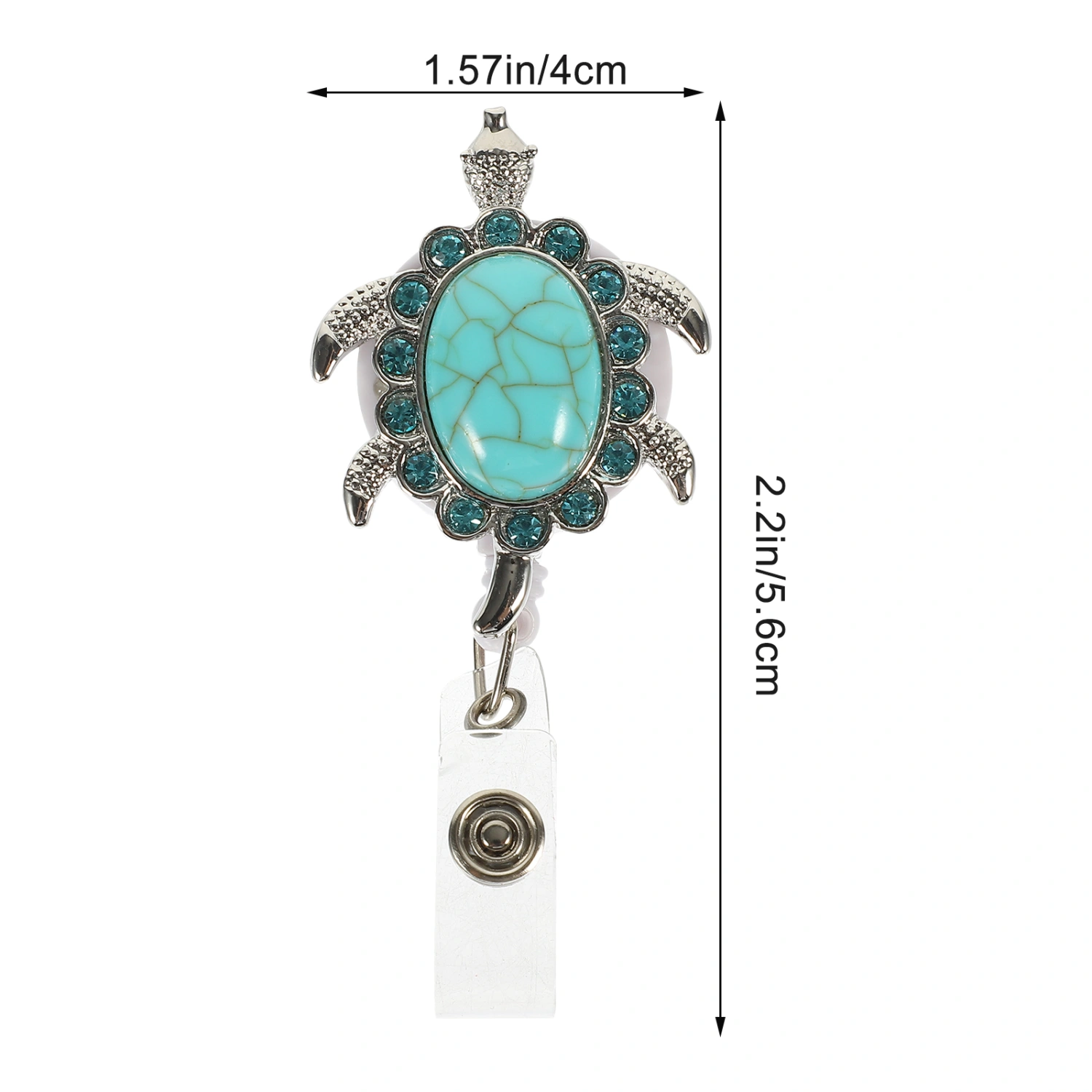 Decorative Badge Buckle Turtle Shape Badge Clip Hanging Badge Holder Telescopic Badge Holder
