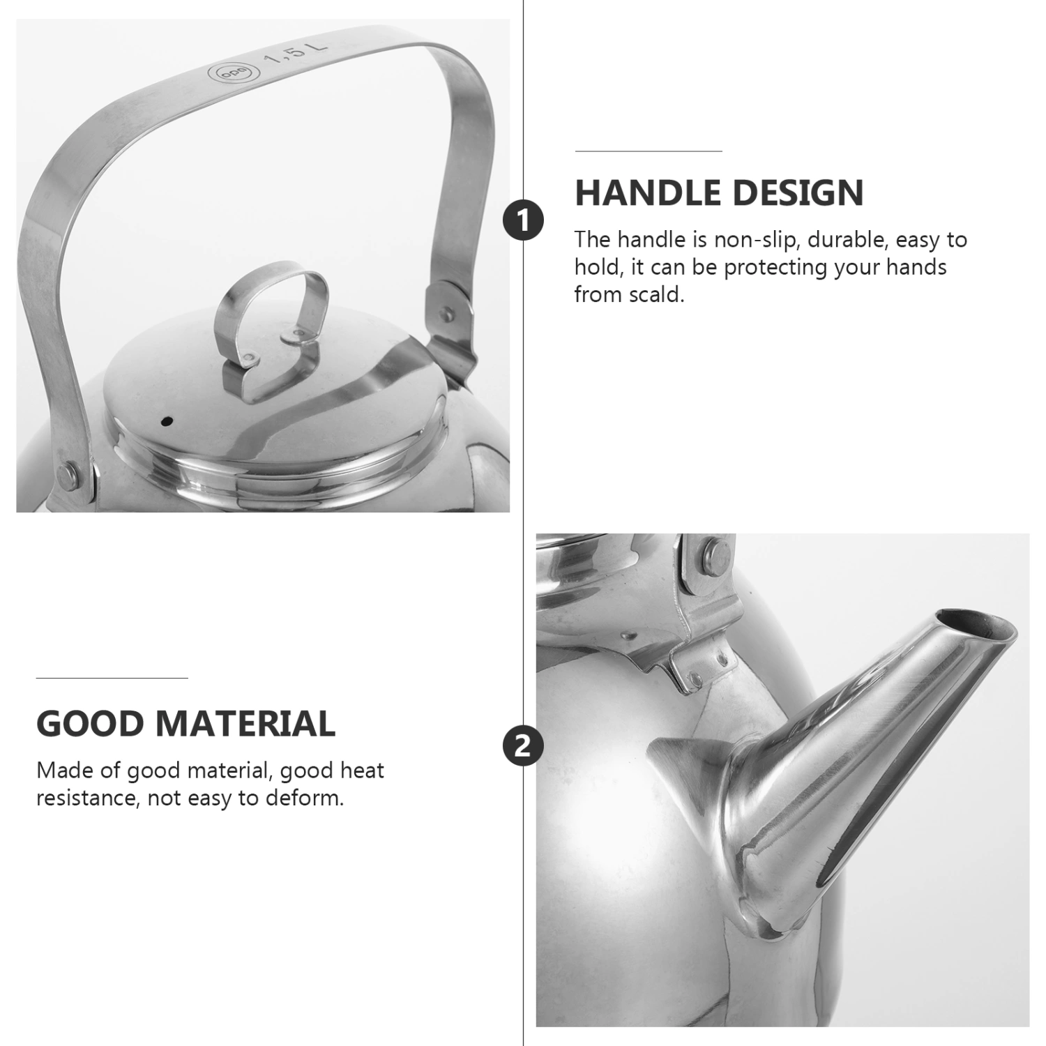 Stove Top Brewing Kettle Stainless Steel Teakettle Teapot Stovetop Induction Fast Boiling Tea Pot