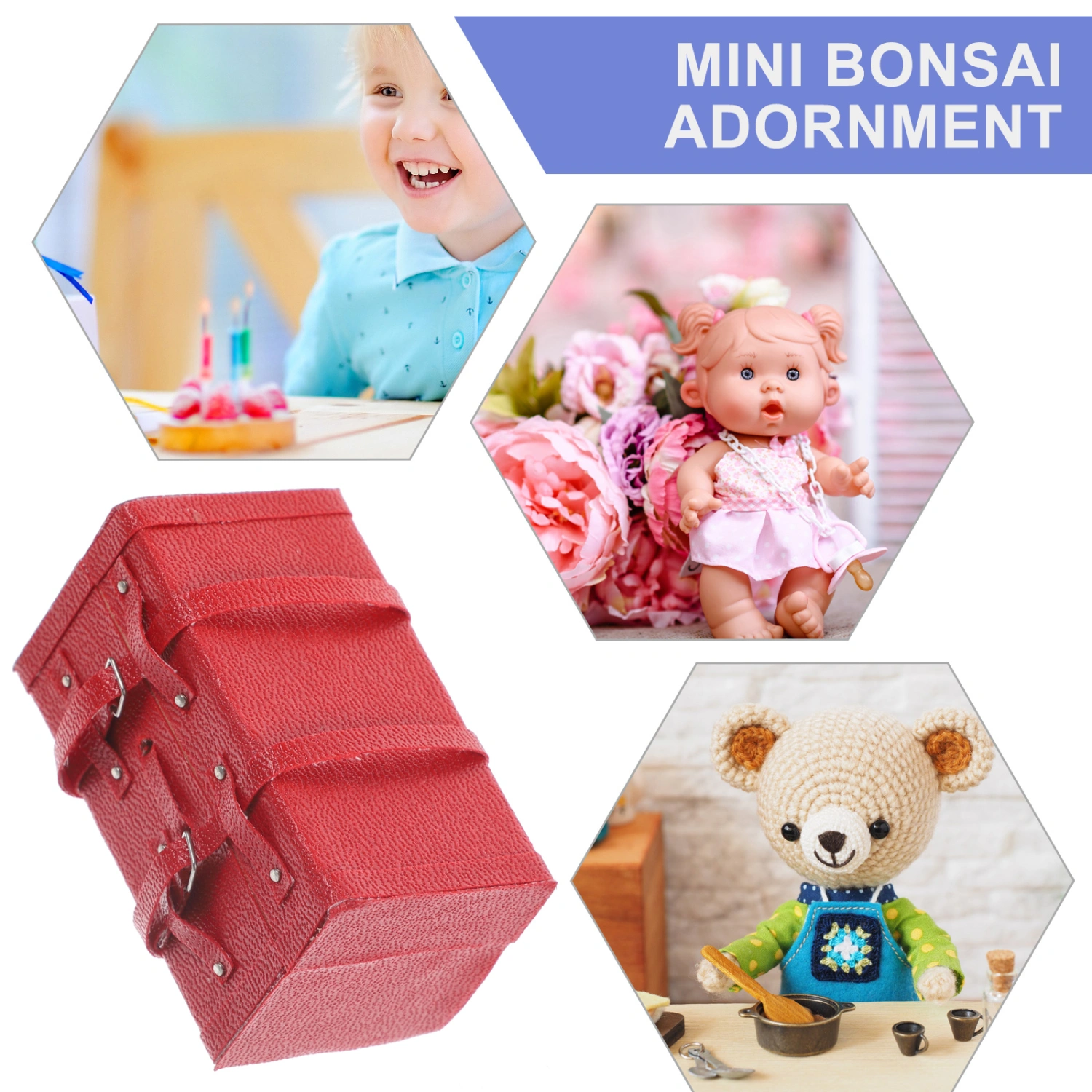 Doll House Miniature Suitcase Doll House Accessory Miniature Vintage Suitcase Mini Wooden Case 1:12