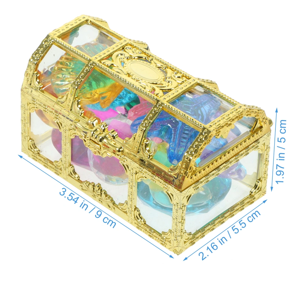 1 Set Underwater Gem Toy Fake Diamond Toy Kids Diving Gemstone Toy with Treasure Box for Bath