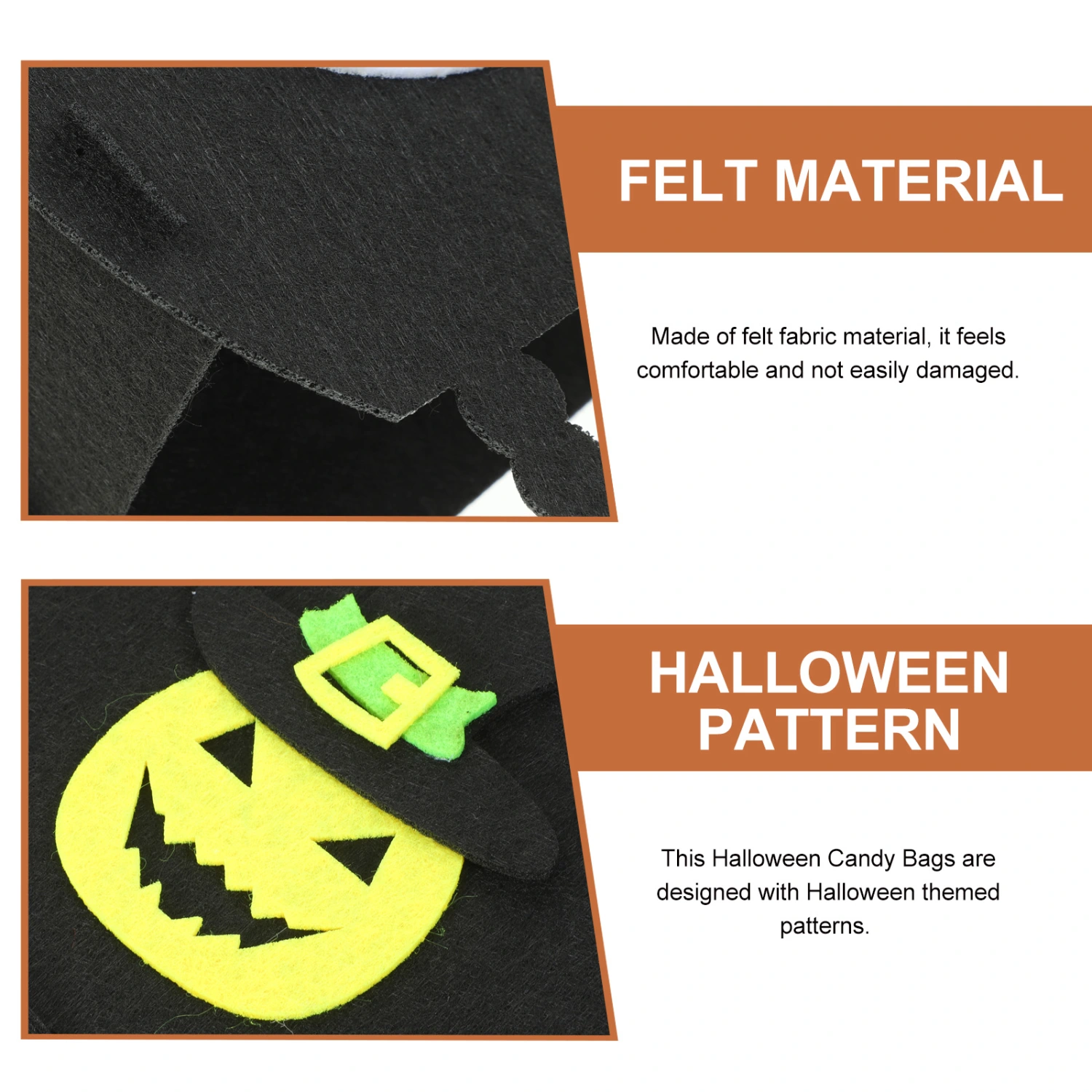 4pcs Halloween Party Candy Handbags Handle Candy Pouches Cartoon Candy Bags
