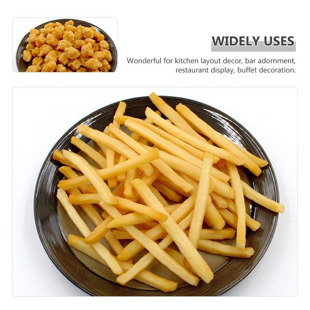 10pcs Realistic Fake French Fries Lifelike Simulation French Fries Props French Fries Display Model
