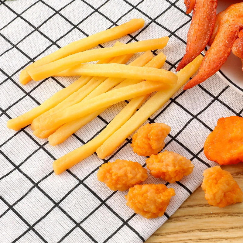 10pcs Realistic Fake French Fries Lifelike Simulation French Fries Props French Fries Display Model