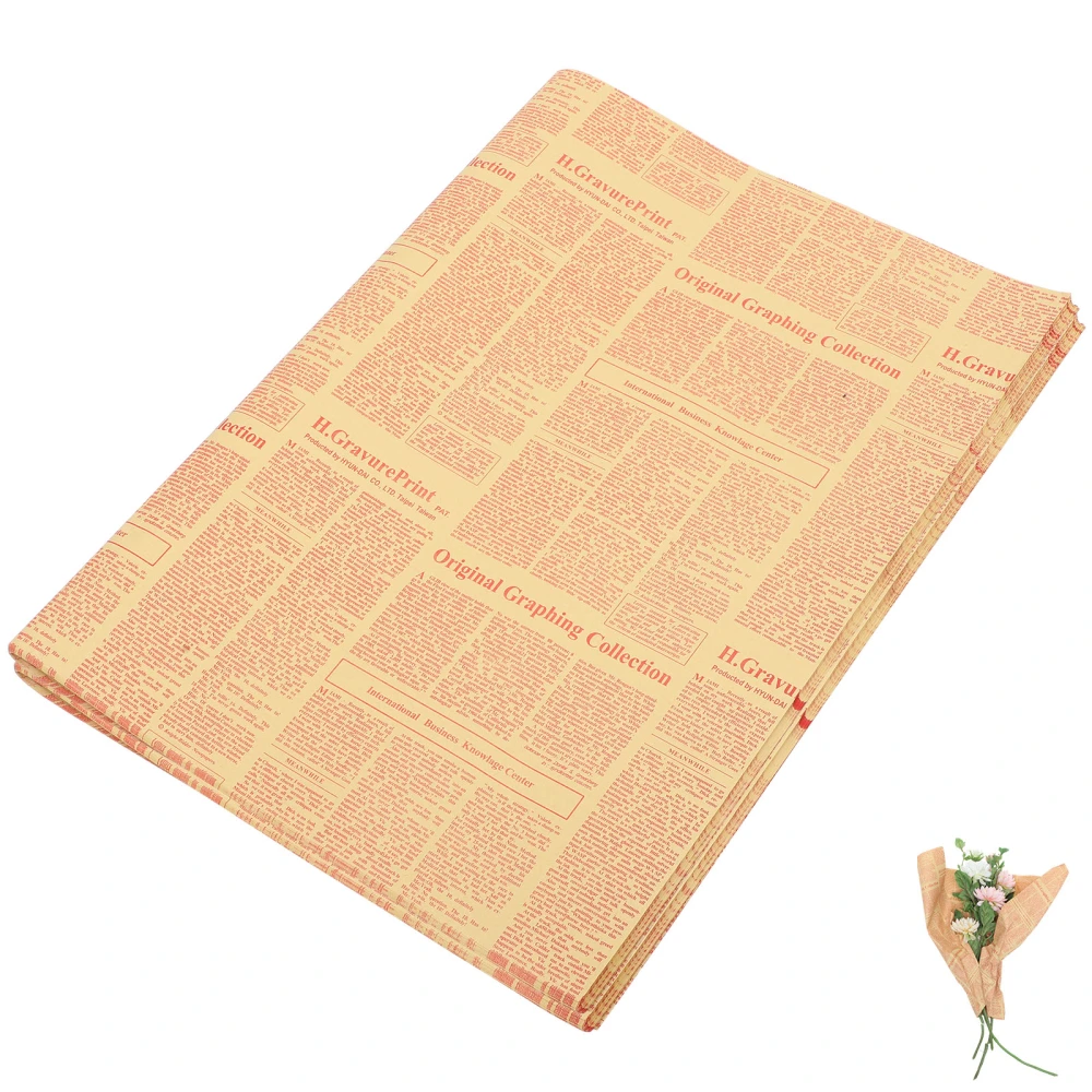 40 Sheets Flower Wrapping Paper Newspaper Packing Paper Floral Wrapping Paper Florist Supplies