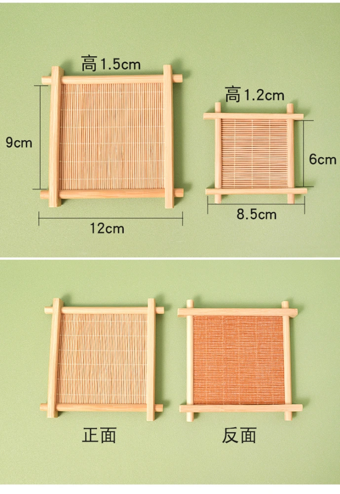 Hamster Cooling Mat Summer Small Pet Mat Summer Hamster Square Bamboo Mat