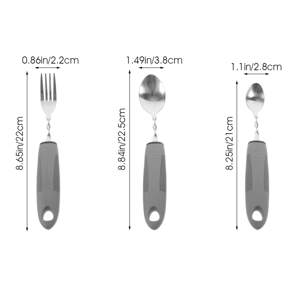 1 Set of Adaptive Utensils Anti-shaking Utensil Elderly Tableware Elderly Utensil Non-Slip Utensil