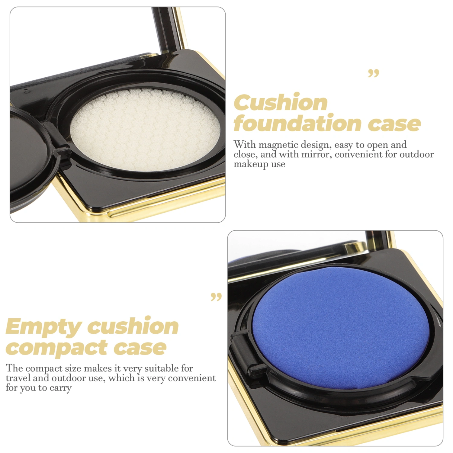 Empty Cushion Foundation Case with Sponge Puff Makeup Foundation BB Cream Container