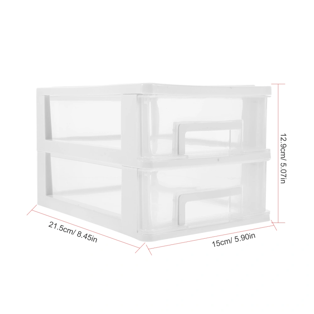 Desktop Organizer Stackable Storage Box Drawer Type Sundries Container Transparent Small Drawer