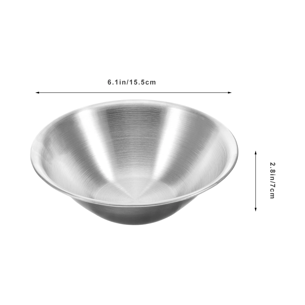 2pcs Multi-function Salad Bowl Convenient Food Bowl Stainless Steel Noodle Bowl Food Supply