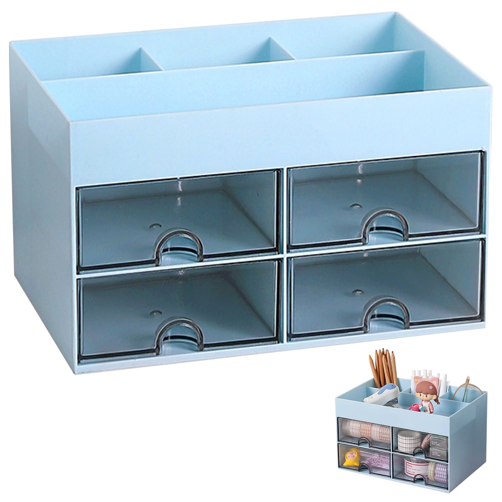 Desk Organizer Drawer Type Storage Box Cosmetics Storage Case Multi-function Stationery Organizer