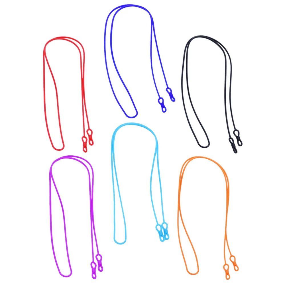 6Pcs Glasses Lanyards Decorative Eyeglasses Lanyards Colored Lanyards Silicone Glasses Lanyards