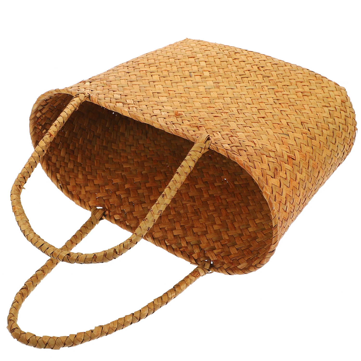 Woven Picnic Basket Handheld Woven Basket Fruits Vegetable Basket Hand Woven Basket