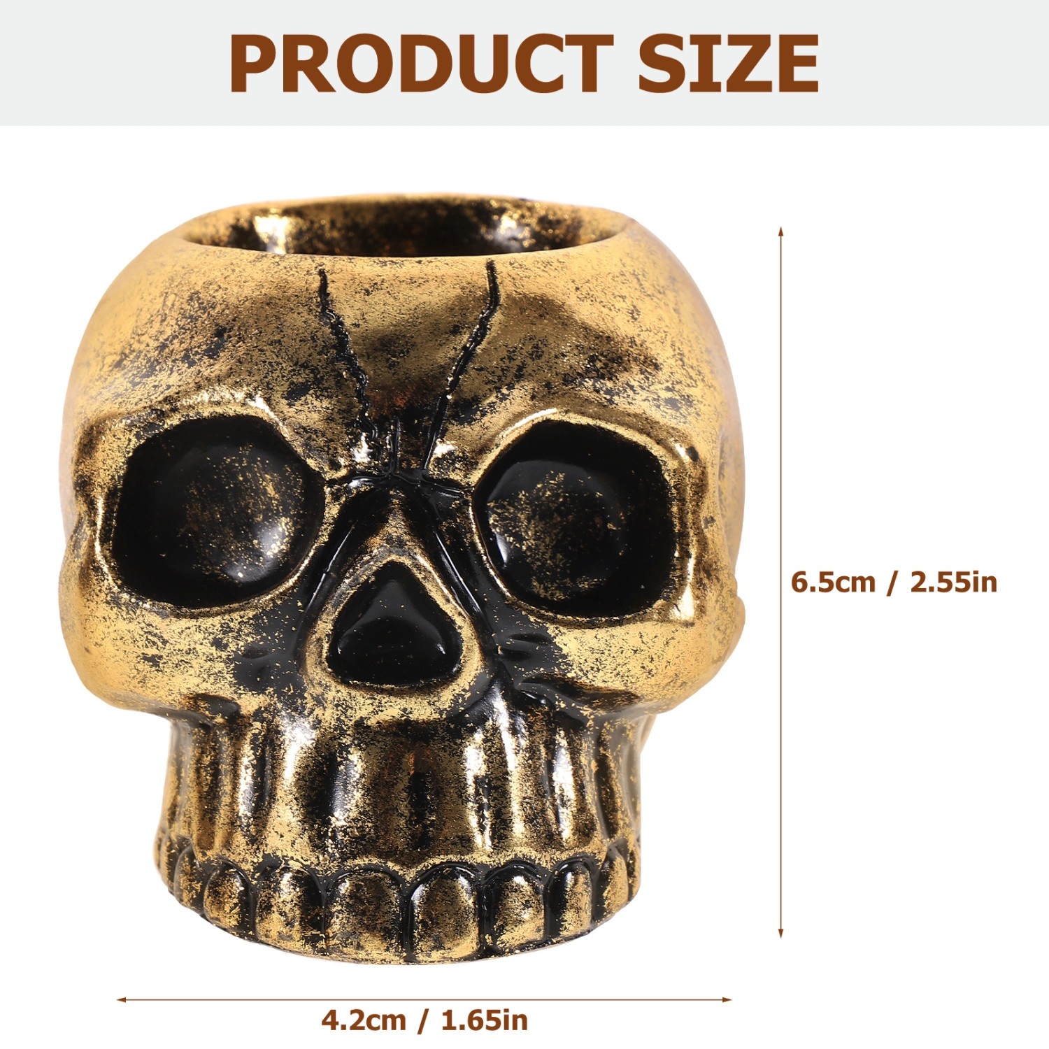 Skeleton Skull Candlestick Holder Halloween Decorative Resin Skeleton Candle Holder