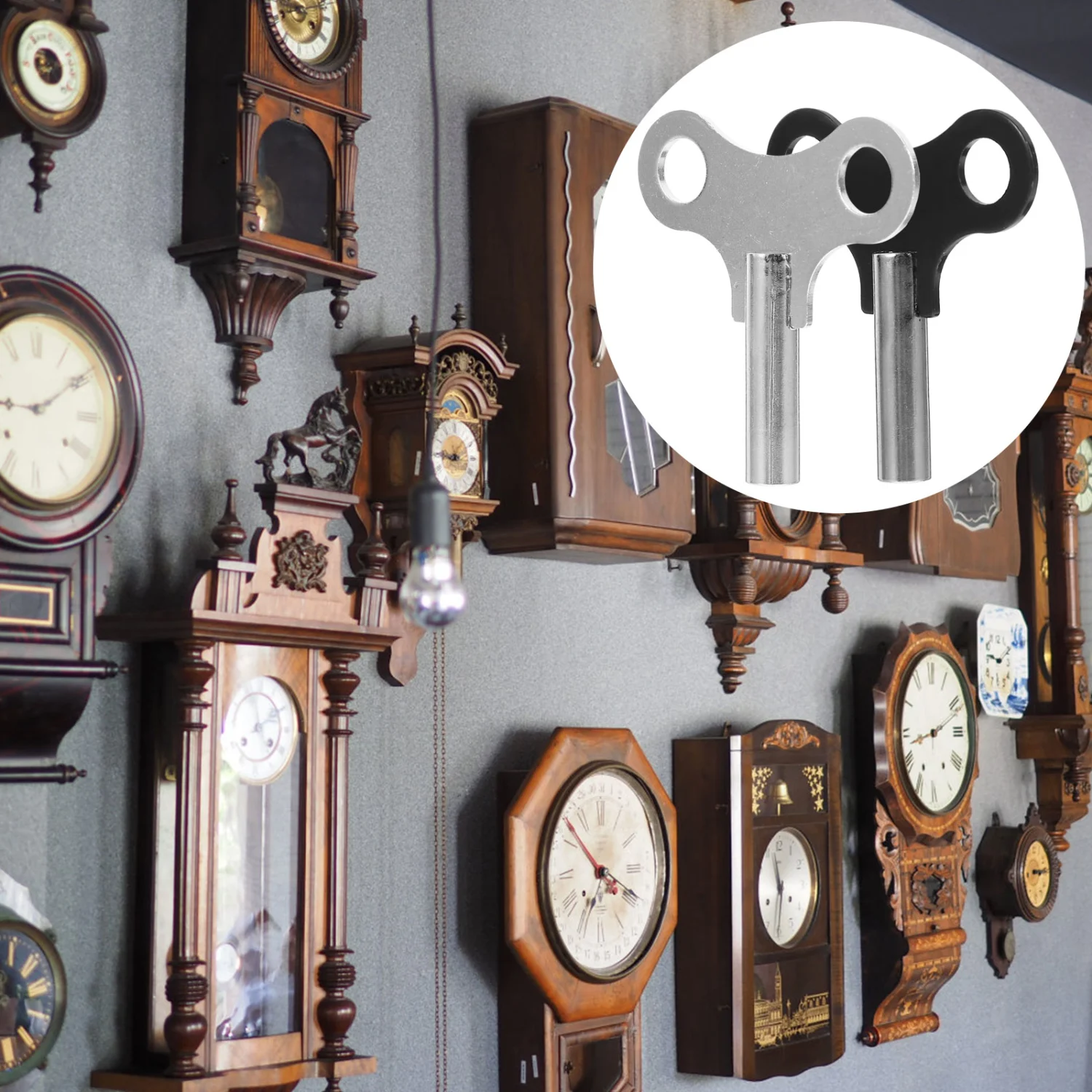 4Pcs Metal Winding Keys Professional Clock Winding Keys Clock Winding Key Clock Parts
