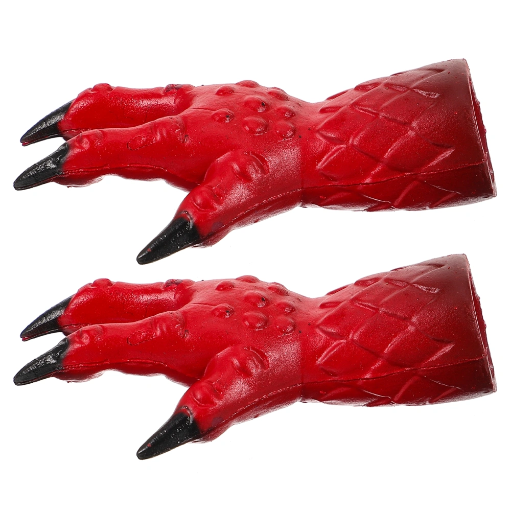 2pcs Chic Halloween False Nail Covers Masquerade Finger Palm Covers Decorative Props