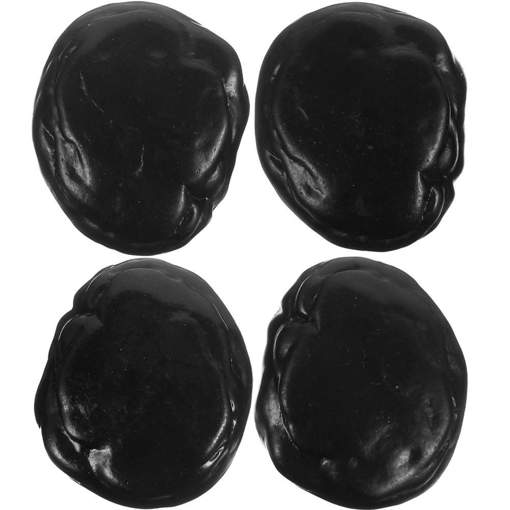 4pcs Zen Rock Decoration Resin Craft Stone Ornament Garden Layout Fake Stone Decoration