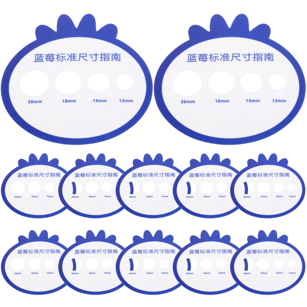 12pcs Blueberry Diameter Measuring Card Practical Blueberry Diameter Measuring Card