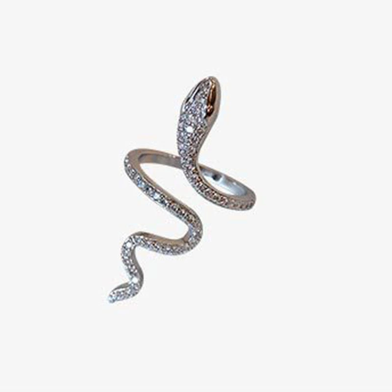 Snake Ring Adjustable Women Open Ring Finger Jewelry Fashionable Ladies Ring
