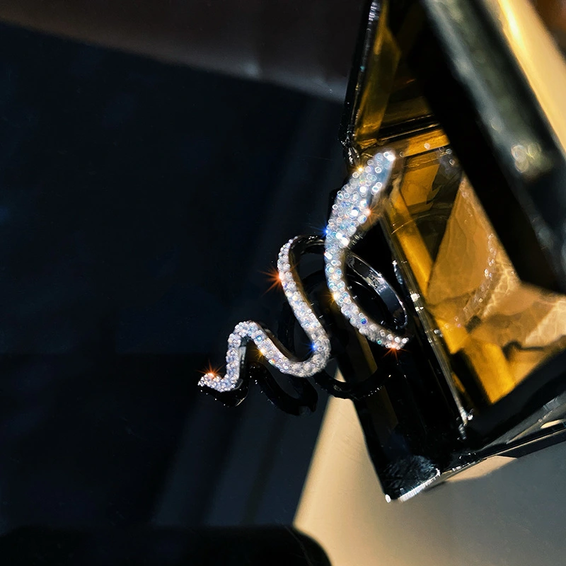 Snake Ring Adjustable Women Open Ring Finger Jewelry Fashionable Ladies Ring