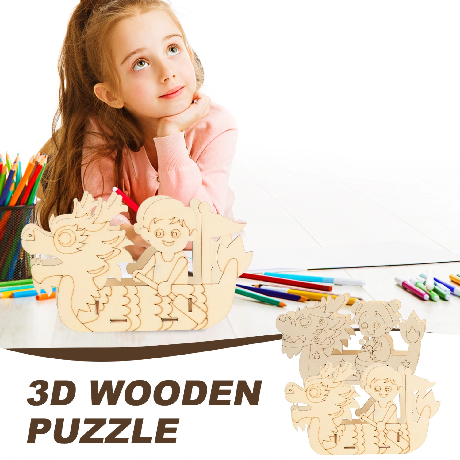 2 Sets of 3D Boat Puzzle Models Puzzle Toys for Kids DIY Assembly Models Toddler Puzzle Toys