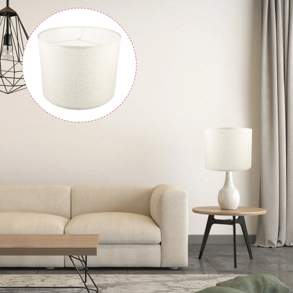 Household Linen Lampshade Decorative Solid-color Table Lamp Cover Round Smooth Ceiling Light Cover