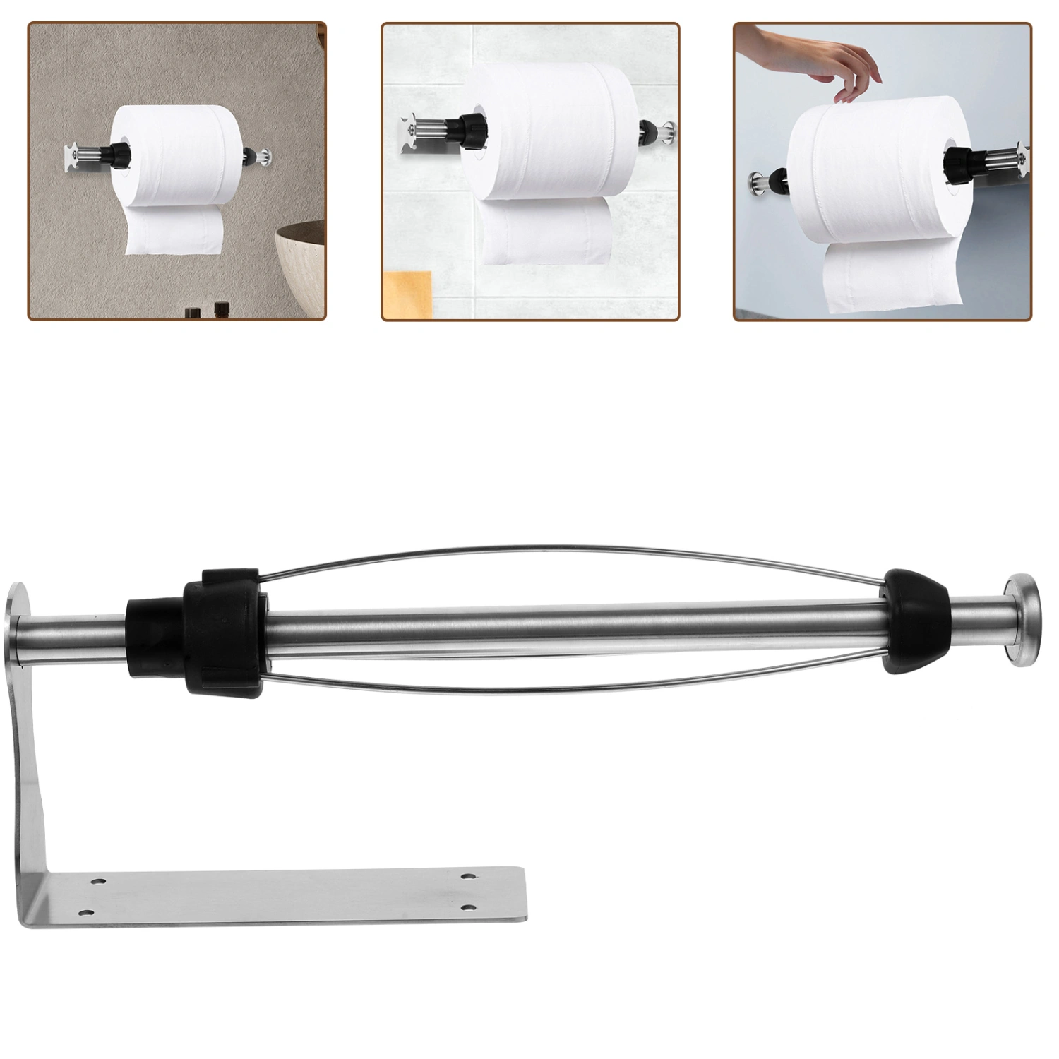 Practical Paper Towel Holder Punch Free Paper Holder Kitchen Paper Towel Hanger