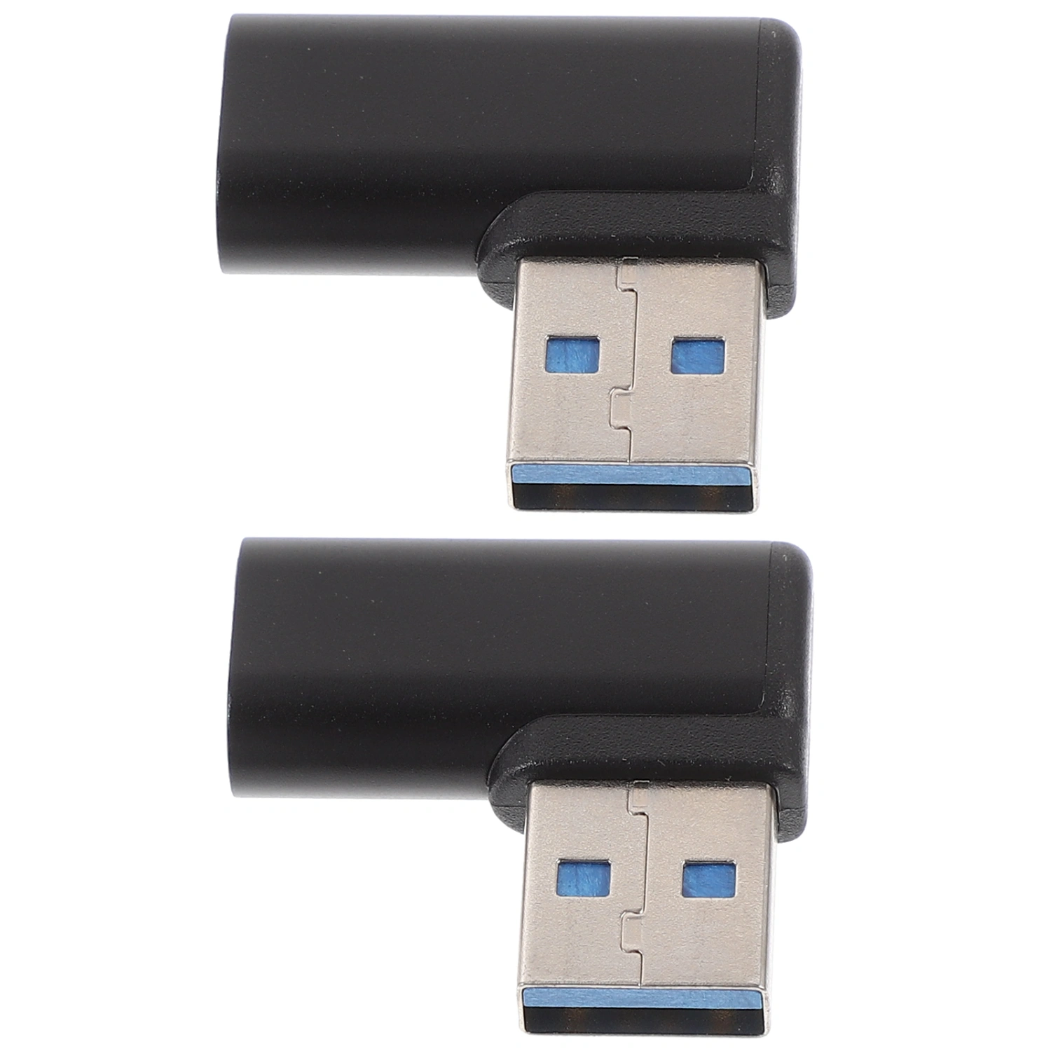 2pcs USB 90 Degree Adapter Right Angle USB 3.0 Male To USB-C Female Extender