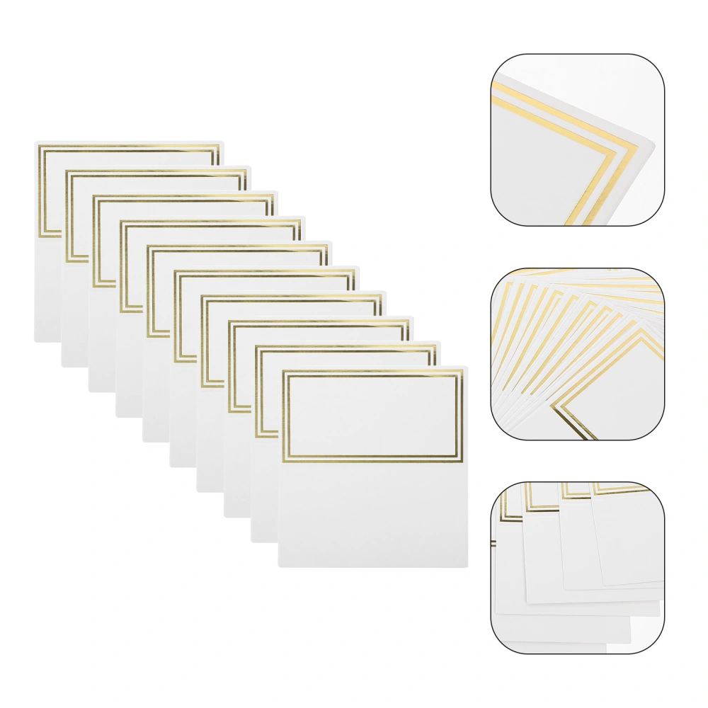 100pcs Diy Blank Table Seat Card Party Use Blank Place Card Dining Table Paper Name Card