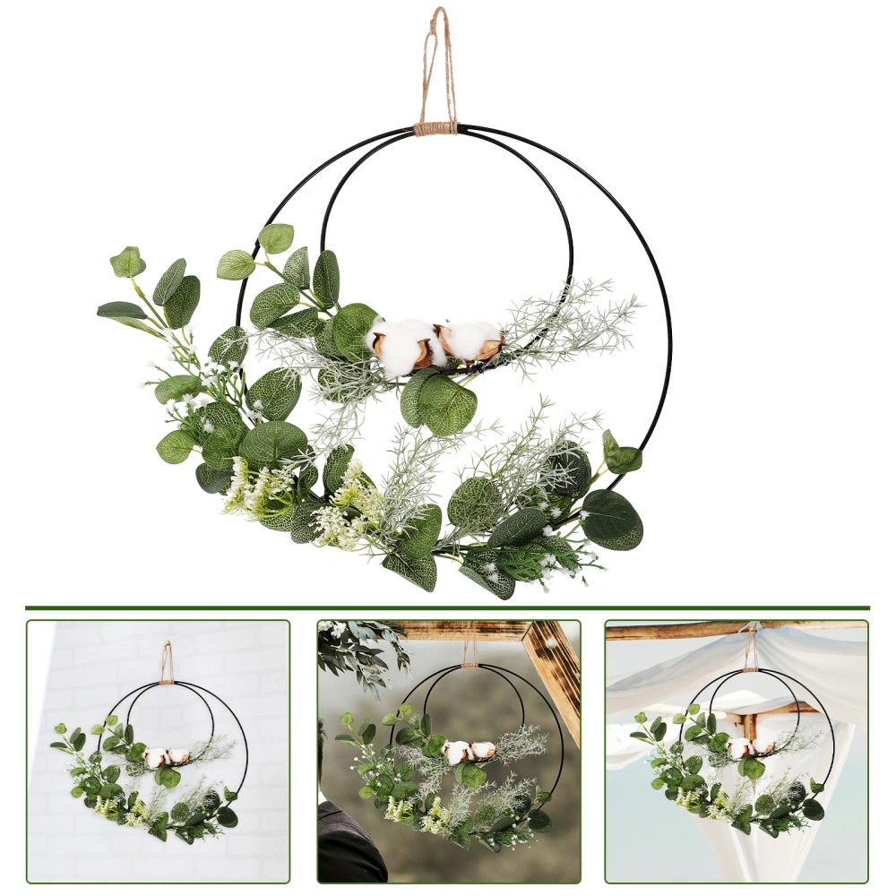 Wall Hanging Flower Garland Pendant Artificial Wreath Hoop Pendant Wedding Party Layout Garland