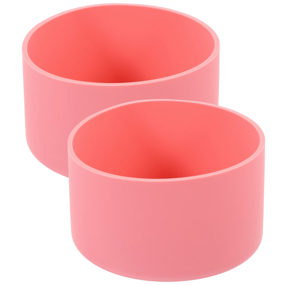 2pcs Silicone Protective Bottle Boot Anti-skid Bottle Bottom Sleeve Practical Cup Boot