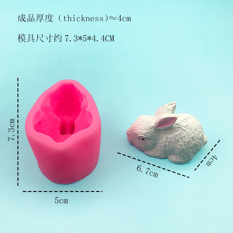 Adorable Easter Bunny Shape Cake Mold Self-making Cookie Baking Mold DIY Chocolate Mold